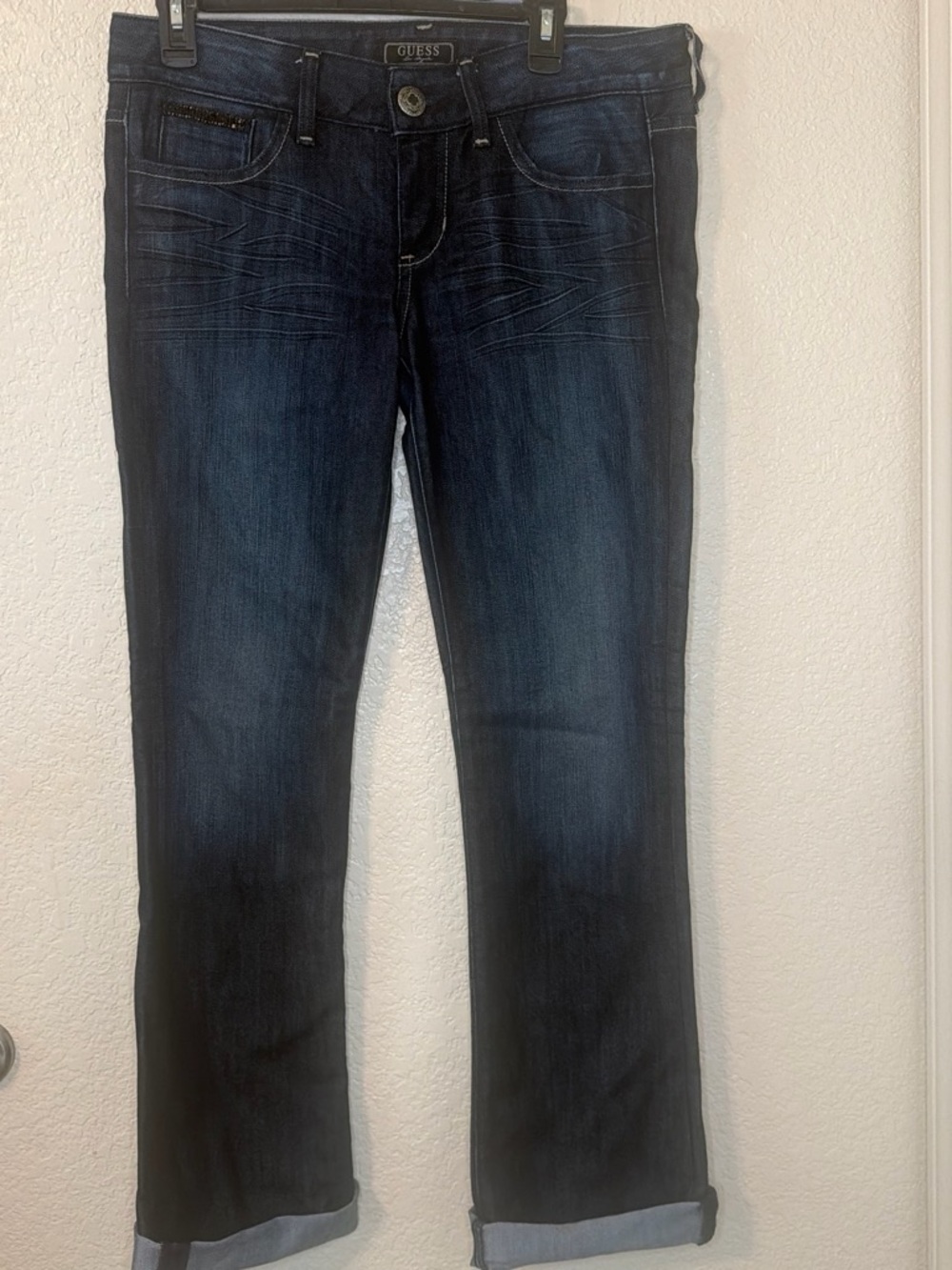 GUESS Women's Dark Indigo Boot Cut Jeans
